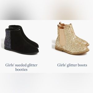 2 brand new in box J.crew Factory girls kids glittery boots size K13